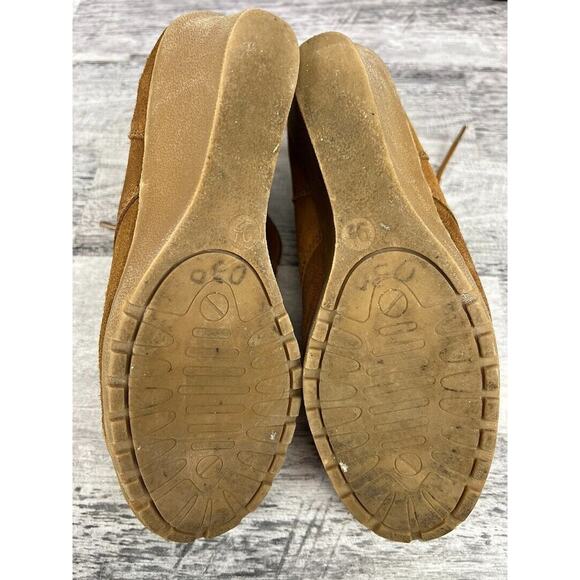 Merona Womens Tan Suede Wedge Ankle Boots Size 9.5M - Picture 8 of 8